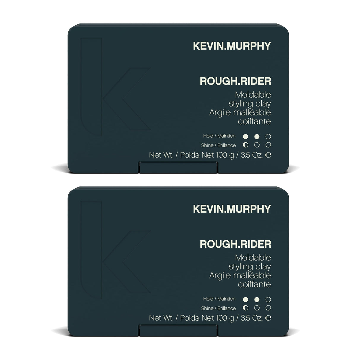 KEVIN.MURPHY ROUGH.RIDER Mouldable Styling Clay, All Hair Types, 2-Pack 3.5 Ounce (Pack of 2)
