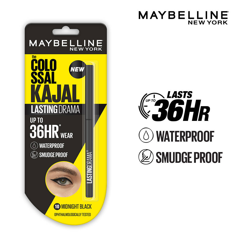 Maybelline New York Colossal Lasting Drama Kajal - Midnight Black (0.13g)