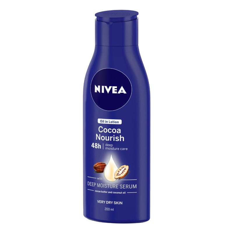NIVEA - Body Lotion for Very Dry Skin, Cocoa Nourish, with Coconut Oil & Cocoa Butter (200ml)
