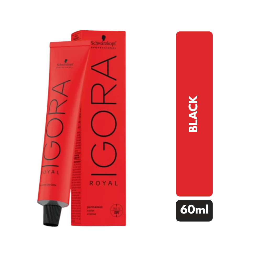 SCHWARZKOPF IGORA ROYAL HAIR COLOR SHADE NO 1-0 (60ML)