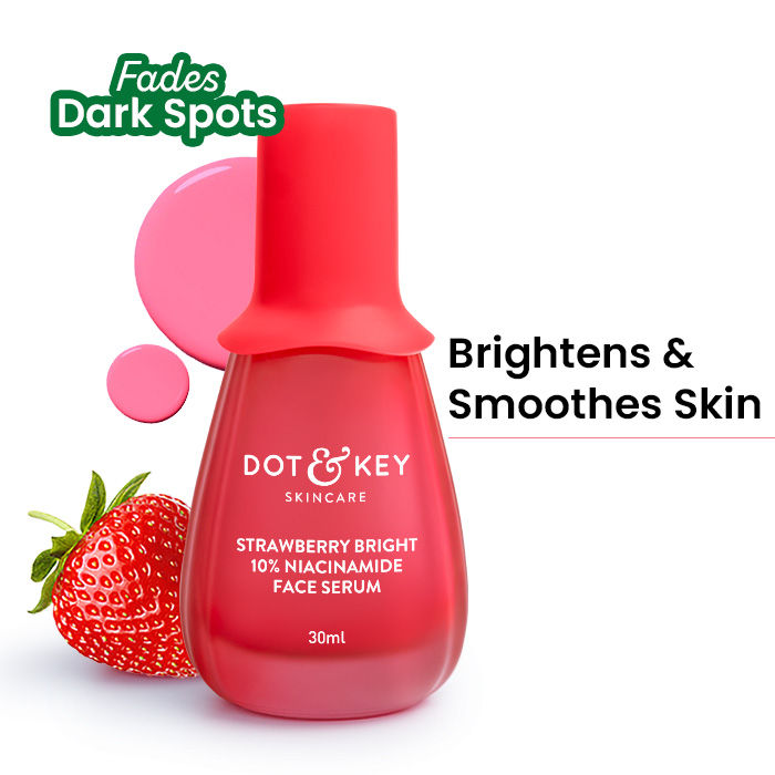 Dot & Key Strawberry Bright 10% Niacinamide Face Serum, Brightens & Smoothes Skin, All Skin Types (30ml)