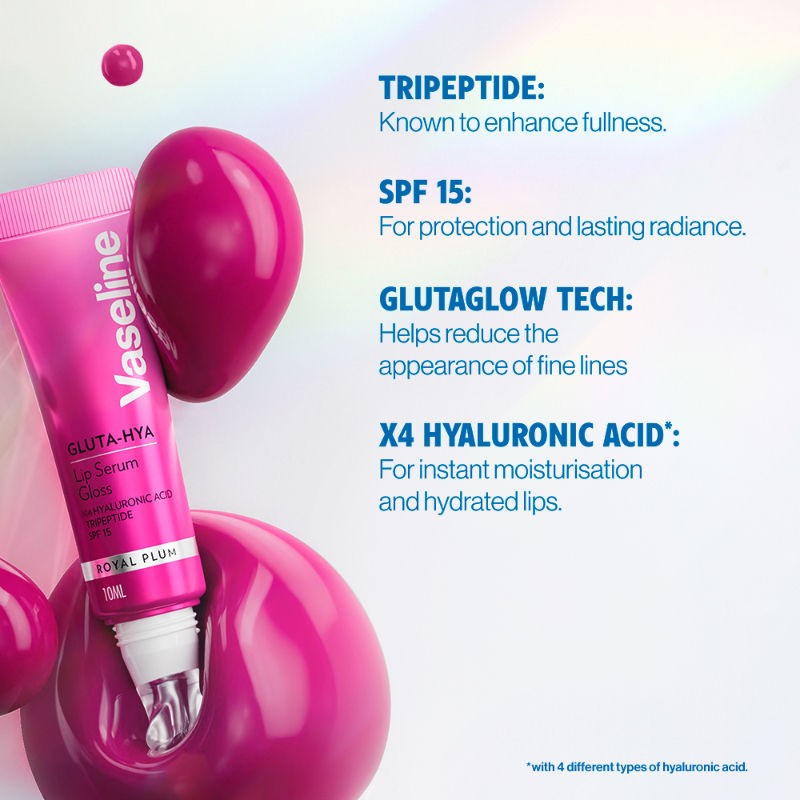 Vaseline Gluta-Hya Lip Gloss Serum - Royal Plum (10ml)