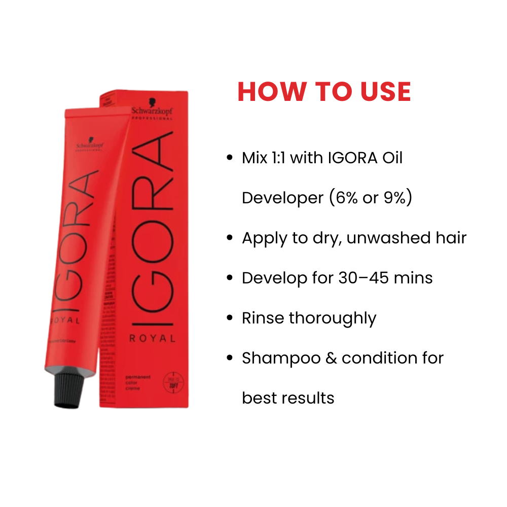 SCHWARZKOPF IGORA ROYAL HAIR COLOR SHADE NO 1-0 (60ML)