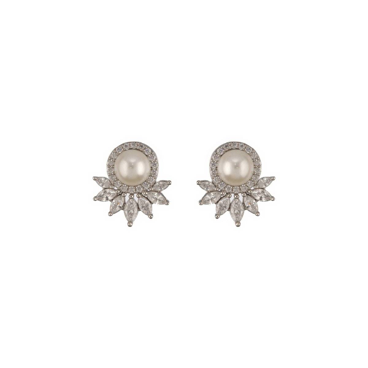 Aatmana Women Contemporary Pearl Stud Earrings