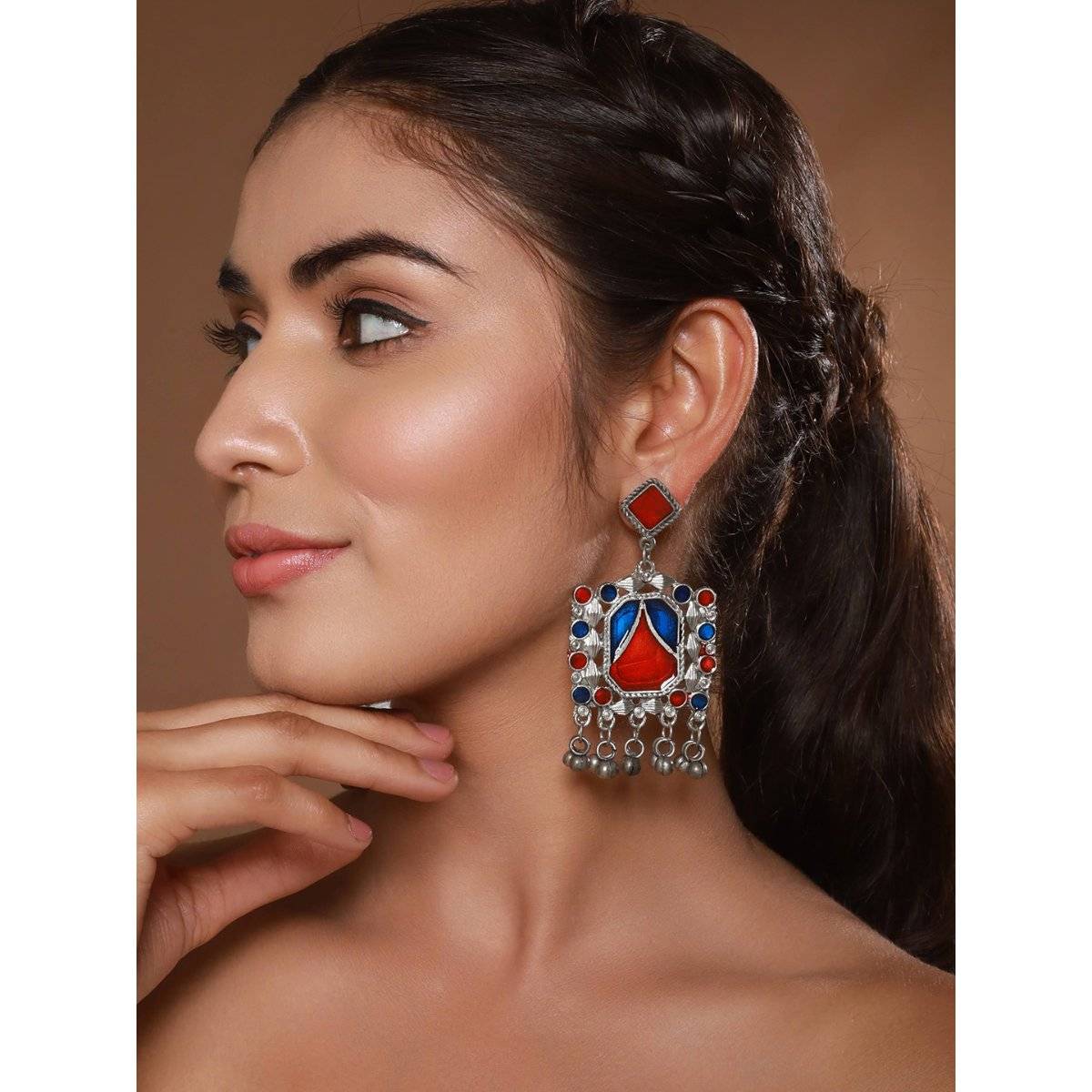 Aatmana Women Multi-Color Square Drop Earrings