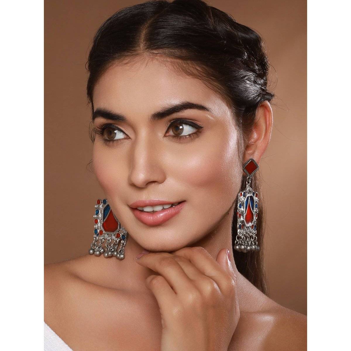 Aatmana Women Multi-Color Square Drop Earrings