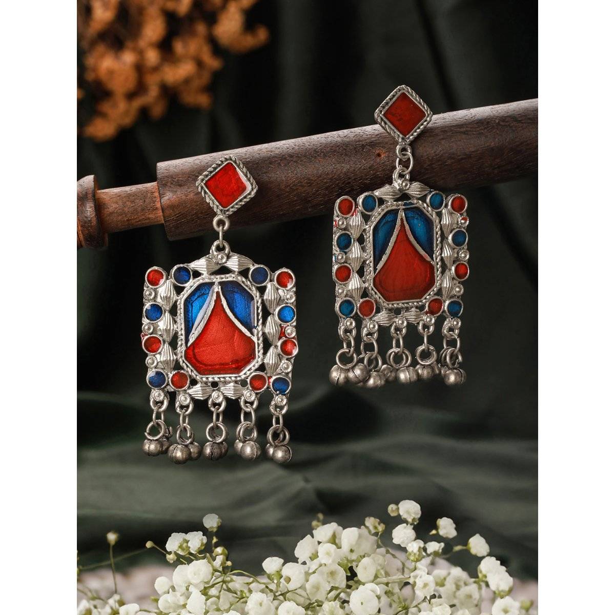 Aatmana Women Multi-Color Square Drop Earrings