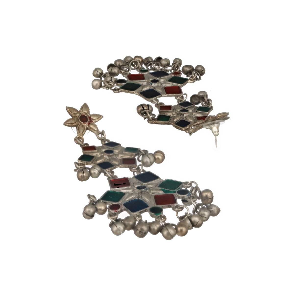 Aatmana Women Multi-Color Floral Drop Earrings