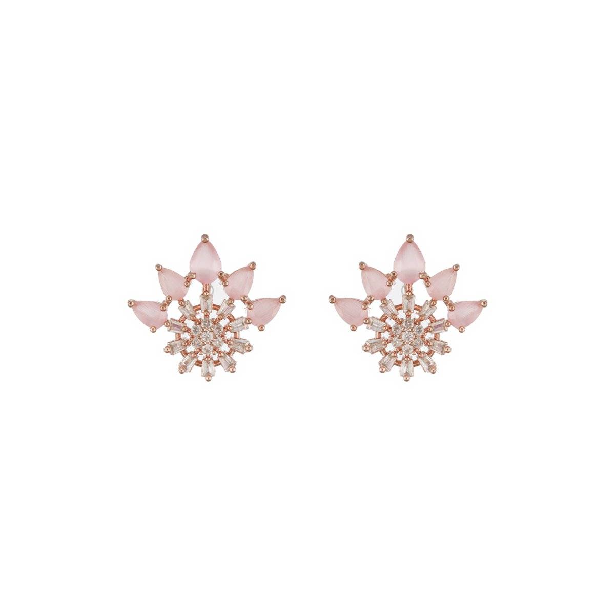 Aatmana Women Pink Contemporary Studs Earrings