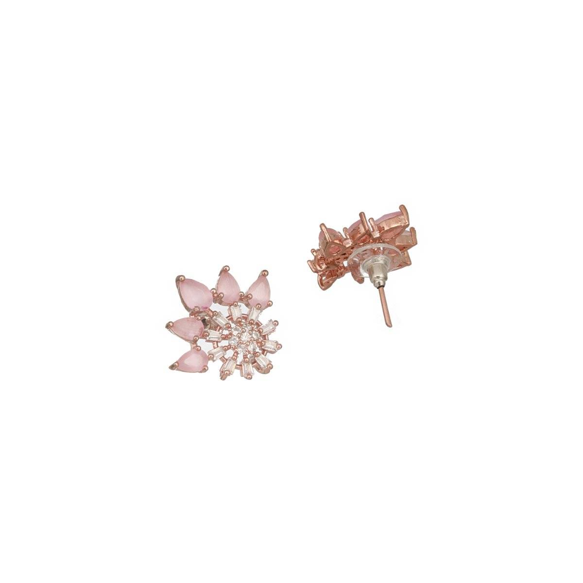 Aatmana Women Pink Contemporary Studs Earrings