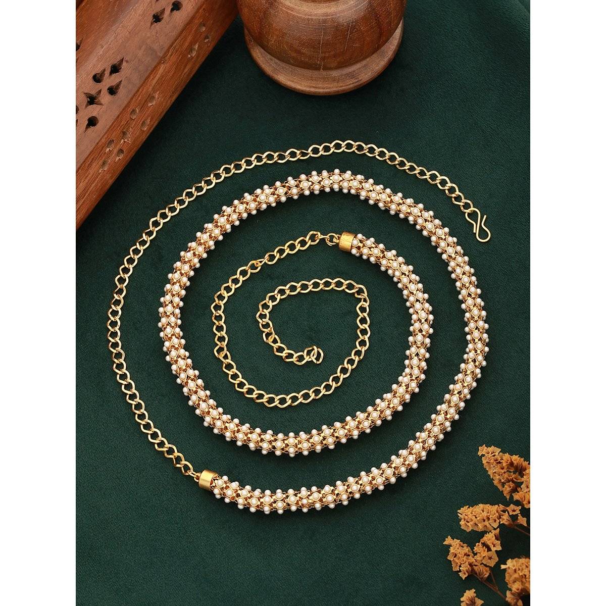 Aatmana Gold Plated Pearl Beaded Kamarbandh