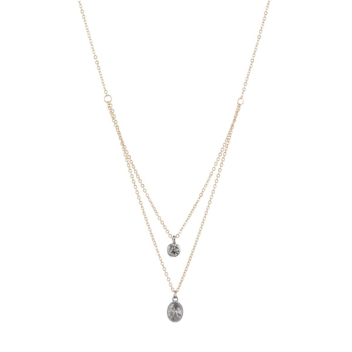 Aatmana Gold-Plated Cubic Zirconia-Studded Layered Necklace