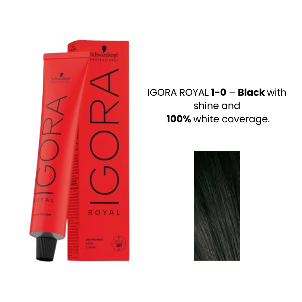 SCHWARZKOPF IGORA ROYAL HAIR COLOR SHADE NO 1-0 (60ML)