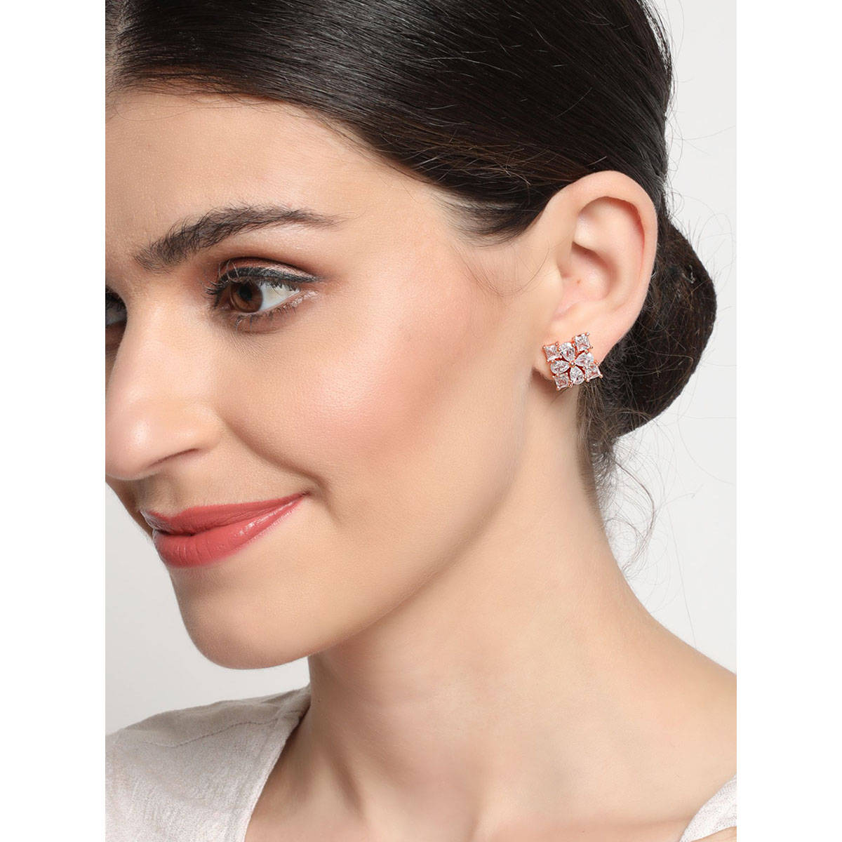 Aatmana Set of 2 American Diamond studded Studs