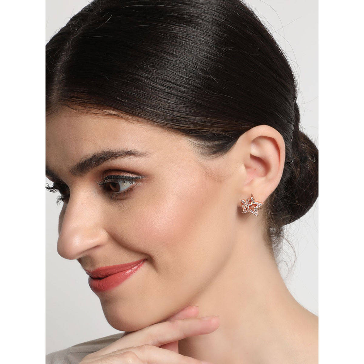 Aatmana Set of 2 American Diamond studded Studs · One Size