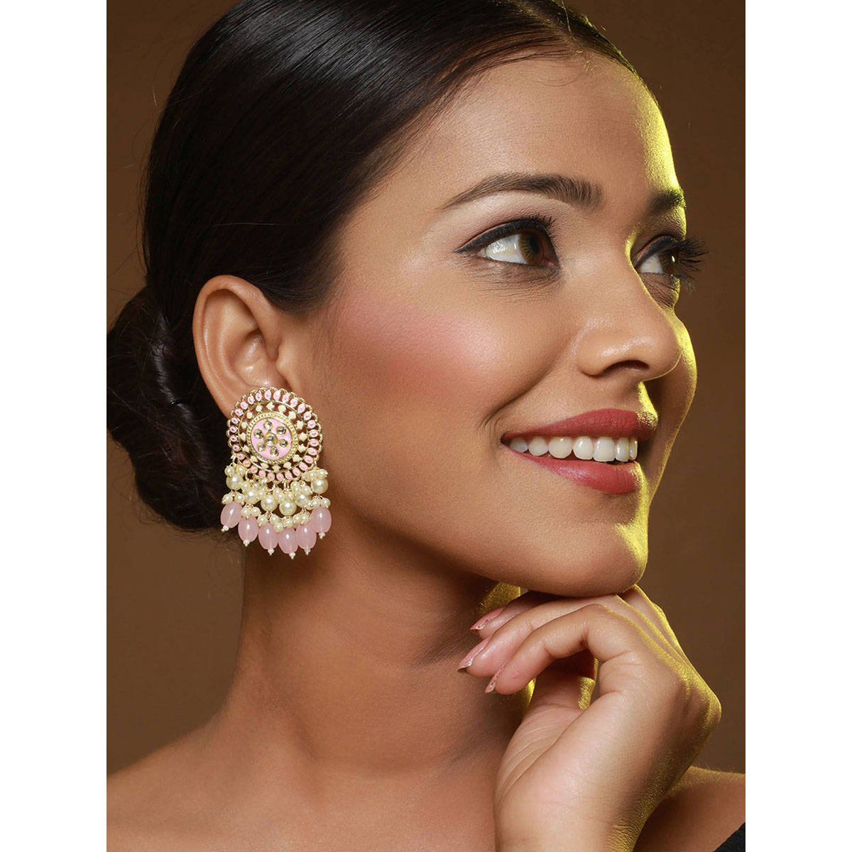 Aatmana Gold-Plated Contemporary Drop Earrings