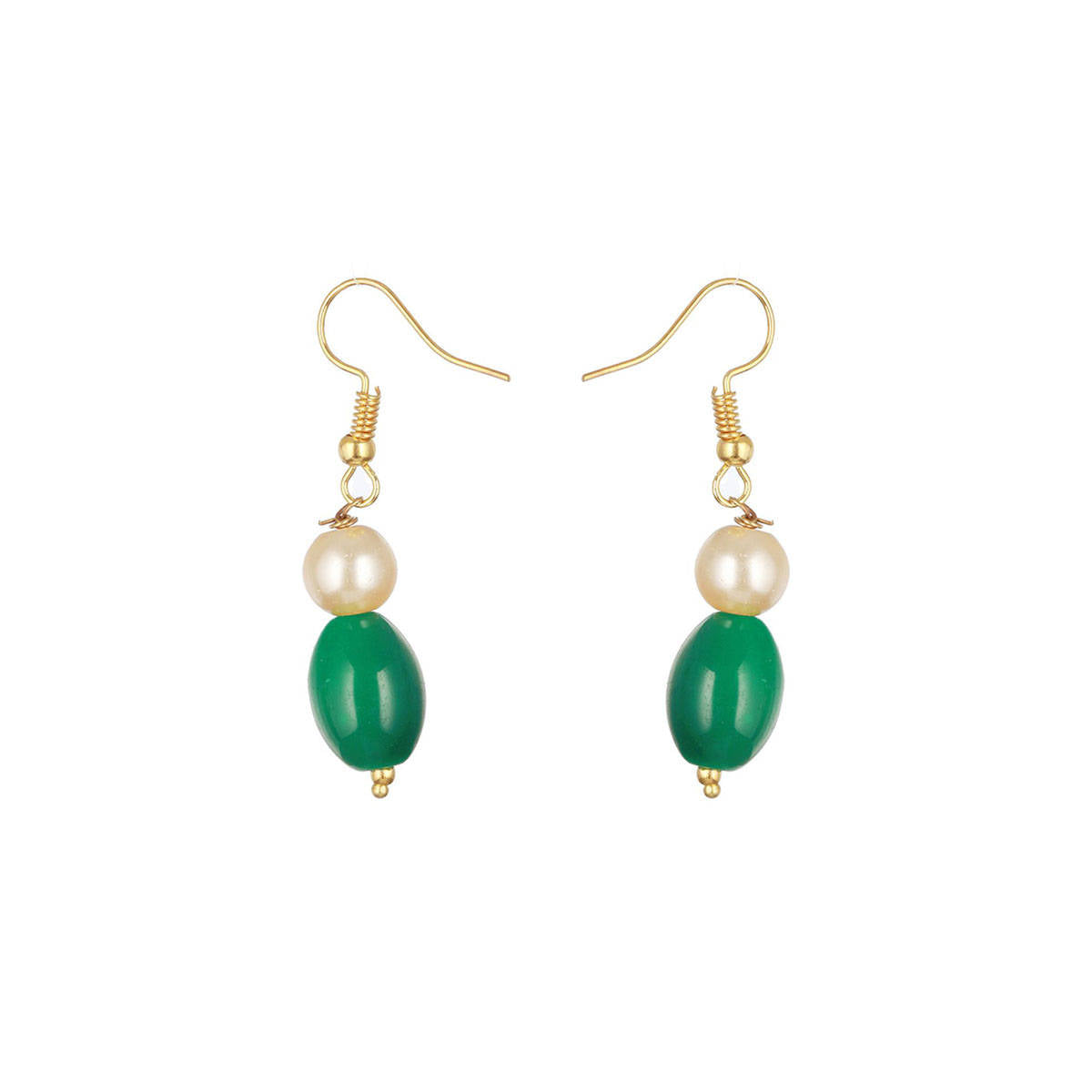 Aatmana Women Gold-Toned & Green Brass Gold-Plated Layered Necklace