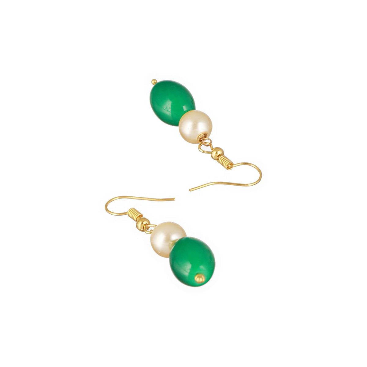 Aatmana Women Gold-Toned & Green Brass Gold-Plated Layered Necklace