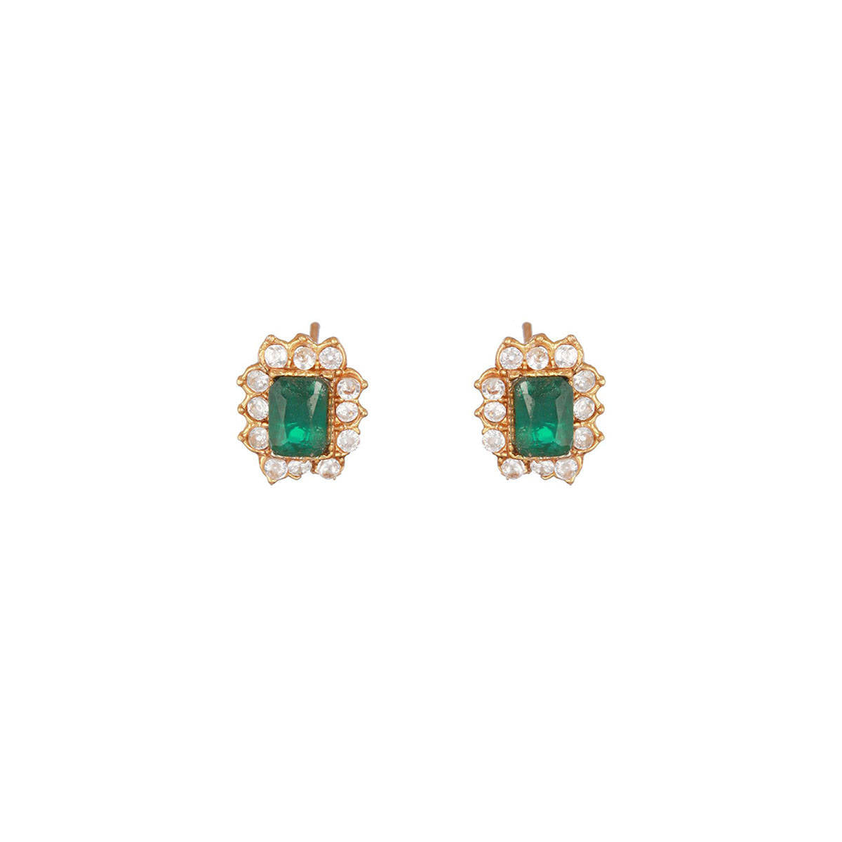 Aatmana Gold-Toned And Green Gold-Plated Multi Layer Pearl Choker Jewellery Set