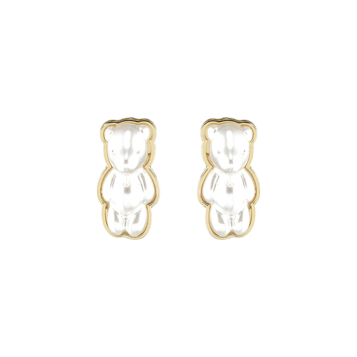 Aatmana Gold-Plated Teddy Bear Stud Earrings