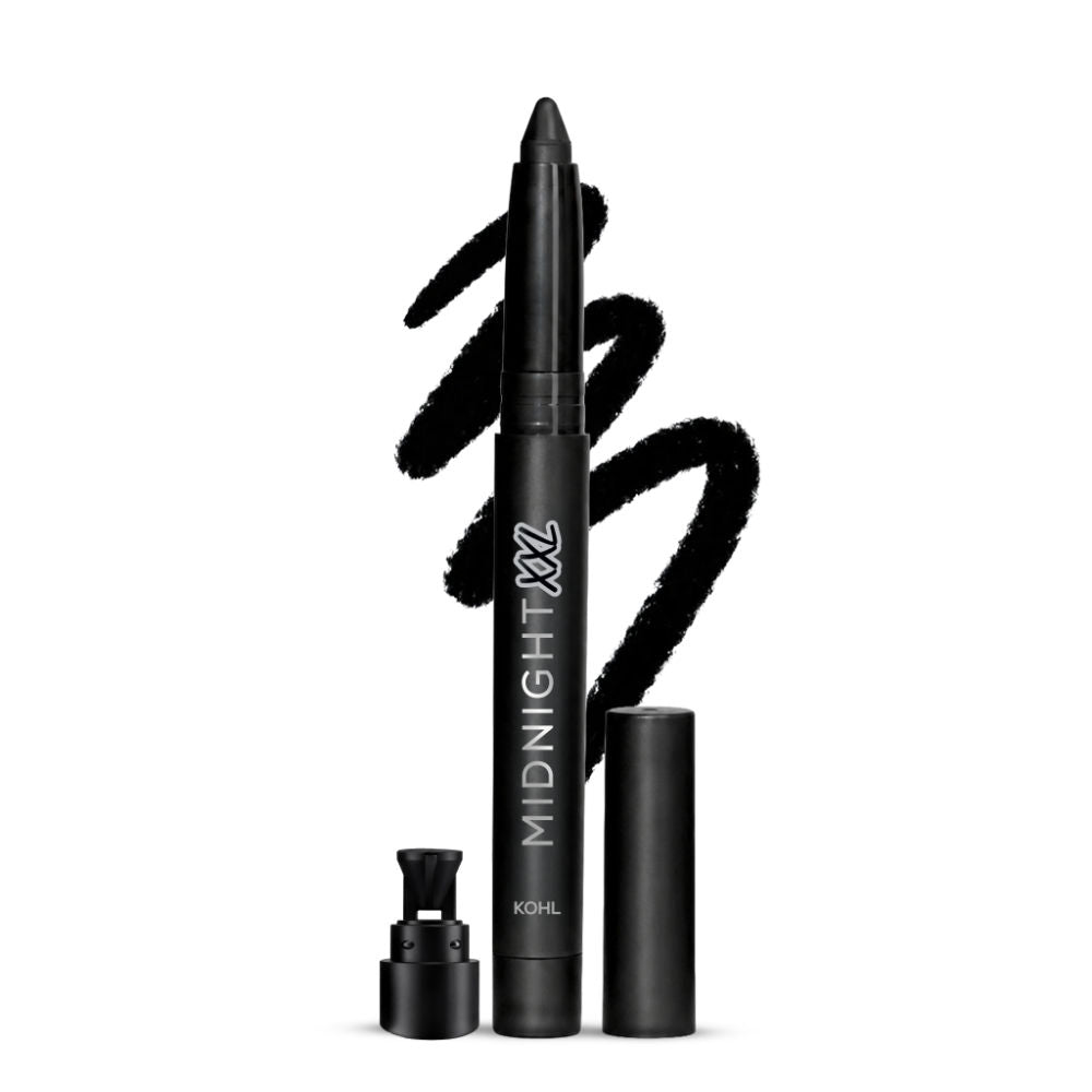 Renee Cosmetics Midnight XXL Waterproof, Smudge-Proof Kohl With Sharpener - Black 1.5g (0.1g)