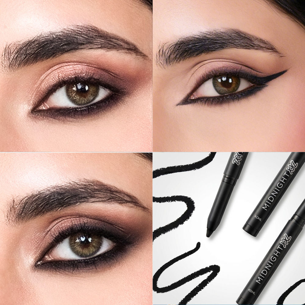 Renee Cosmetics Midnight XXL Waterproof, Smudge-Proof Kohl With Sharpener - Black 1.5g (0.1g)