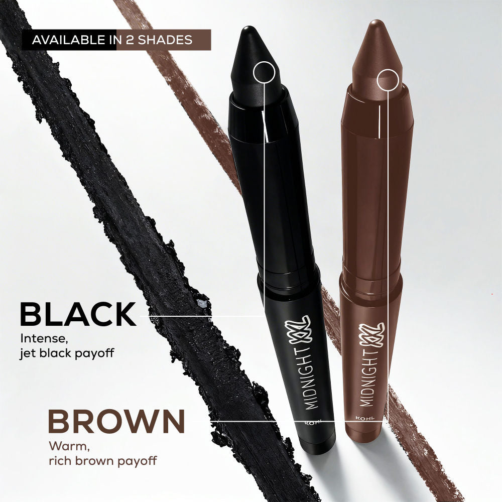 Renee Cosmetics Midnight XXL Waterproof, Smudge-Proof Kohl With Sharpener - Black 1.5g (0.1g)