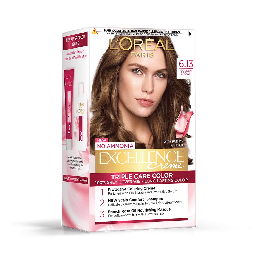 LOREAL PARIS CASTING HAIR COLOR Loreal Paris Excellence Triple Care Color 6.13 Golden Brown 100g+72ml