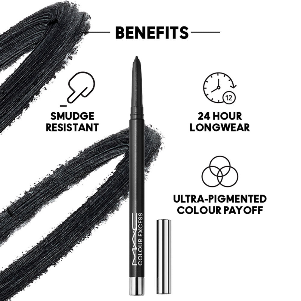 M.A.C. Colour Excess Gel Pencil Waterproof Eye Liner- Glide Or Die Kajal (1 gms)
