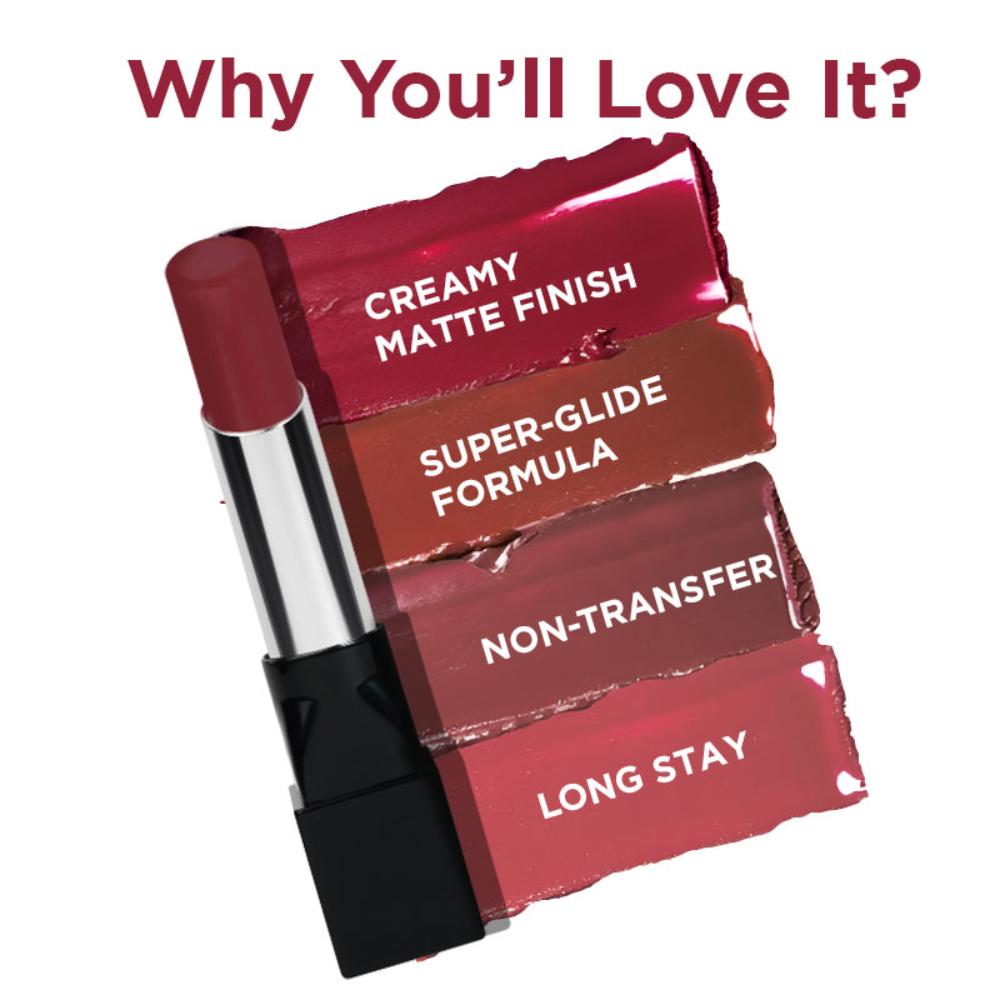 GLAM21 Ultra Velvet Lipstick - Hot Red 1 (3.4g)