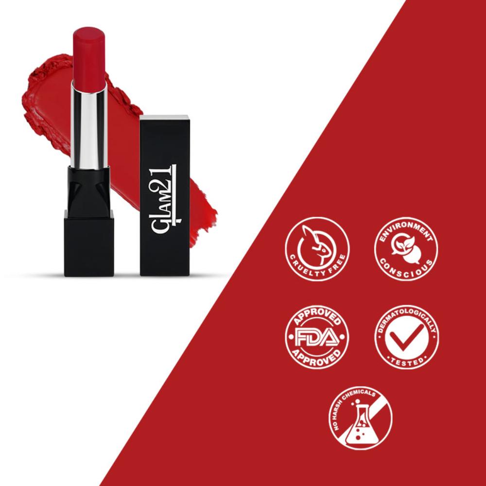 GLAM21 Ultra Velvet Lipstick - Hot Red 1 (3.4g)
