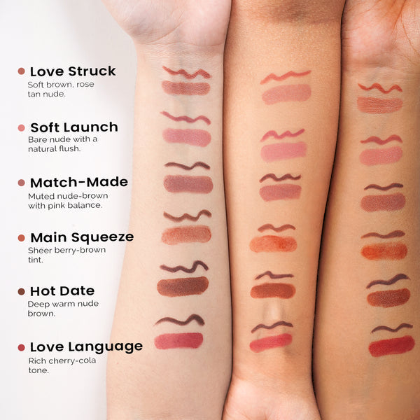 Twin Flame 2in1 Lipstick + Lip Liner 03 Match-Made HIGH-SHINE GLOSSY LIPSTICK | TRANSFER-PROOF MATTE LIP LINER Selected Shade: 03 Match-Made