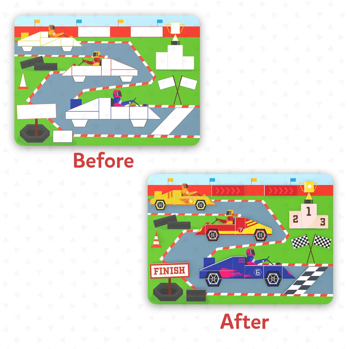 Skillmatics Tangram Twist - Off We Go! | No Mess Sticker Art (ages 4-7)
