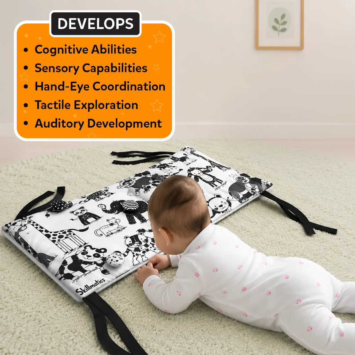 Skillmatics High Contrast Sensory Cloth Mat (0-18 months)