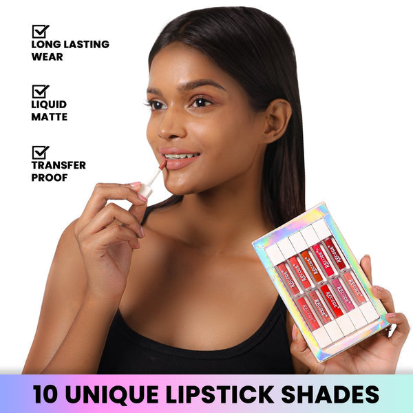 Recode 10 Silky Matte Mini Liquid Lipsticks - 12.50 ML
