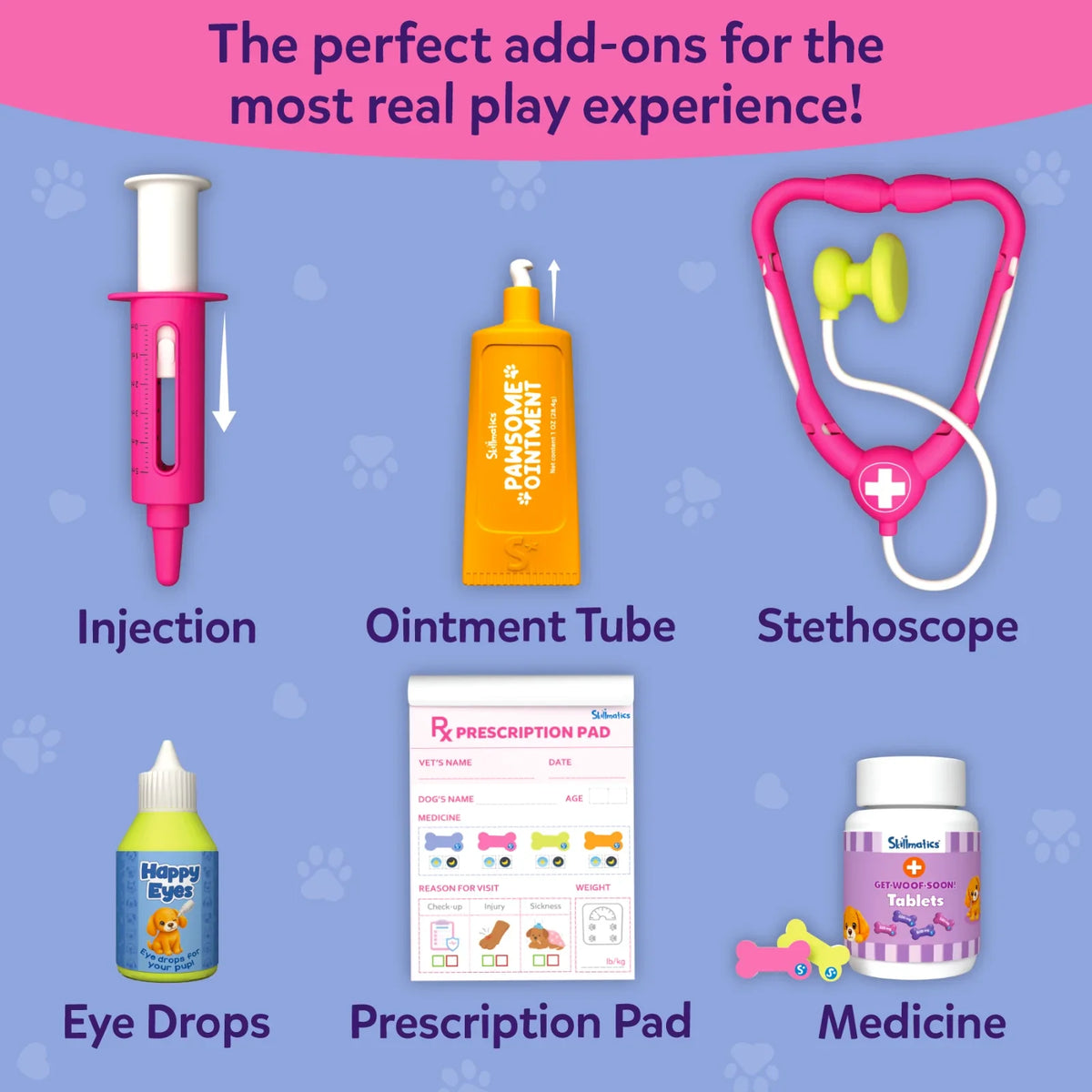 Skillmatics Vet Set | 30+ Piece Interactive Pretend Play Kit (ages 3-8)