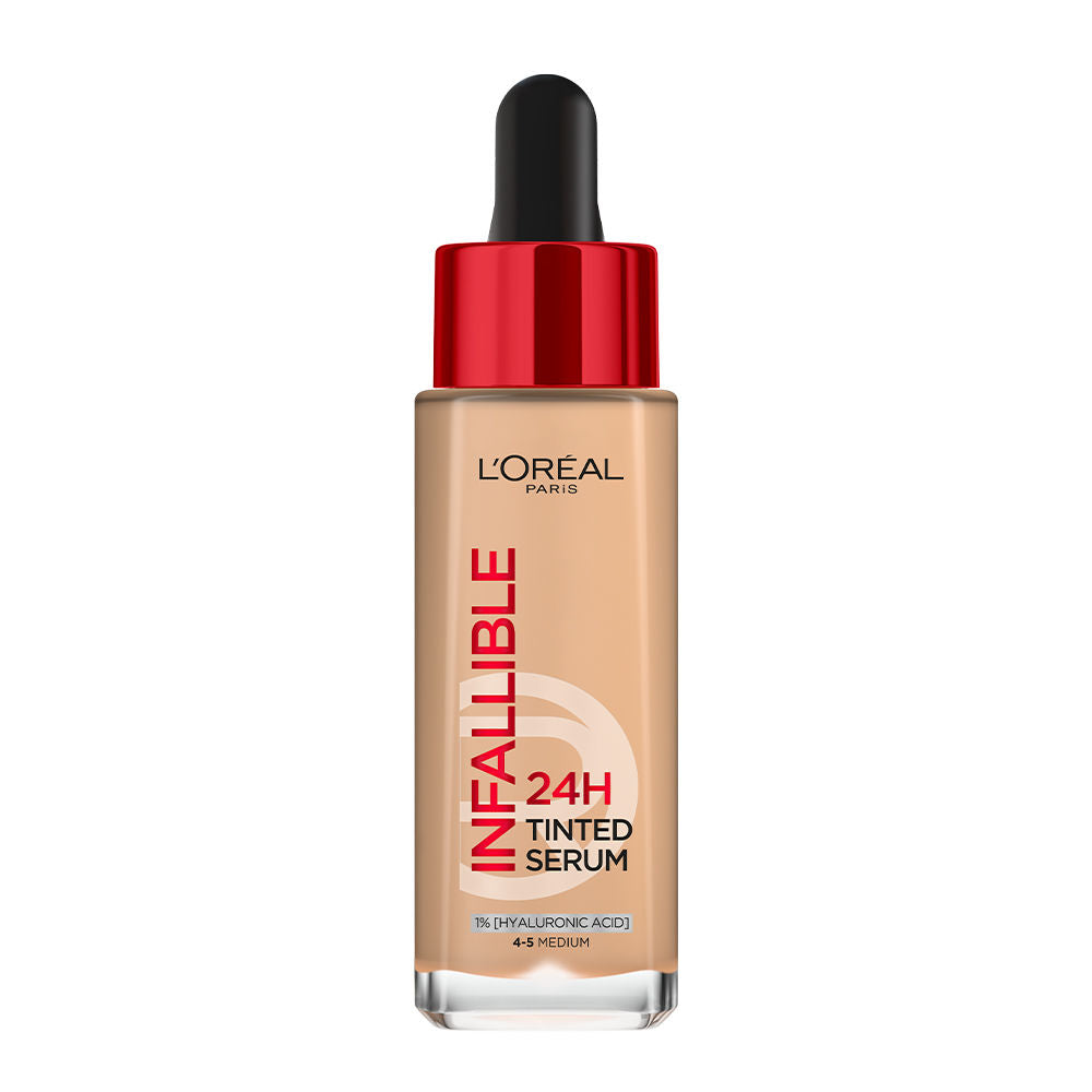 L’Oreal Paris Infallible 24H Tinted Serum Foundation, Lightweight, Dewy & Radiant - Medium (30ml)