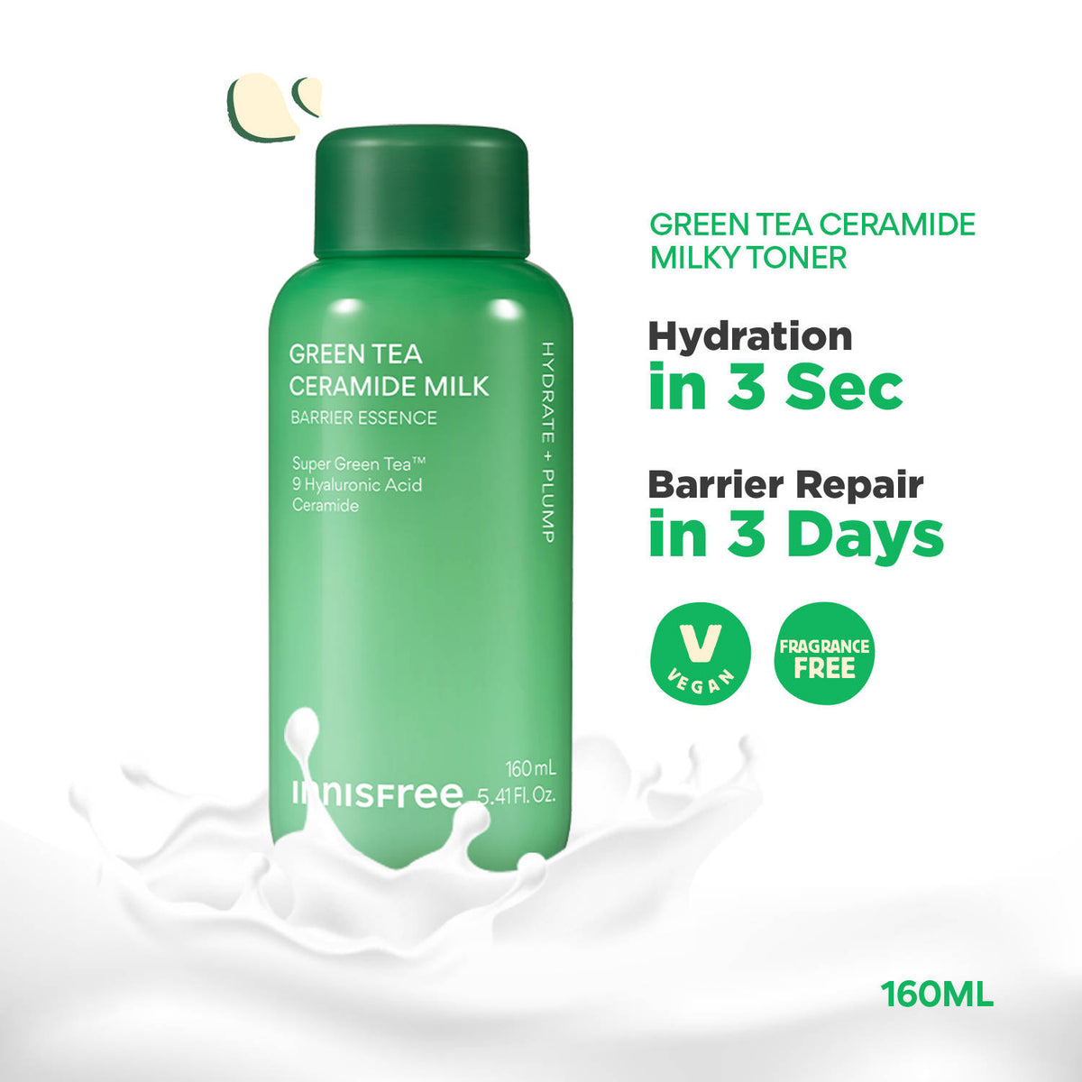 Innisfree Green Tea Ceramide Milky Toner & Barrier Essence