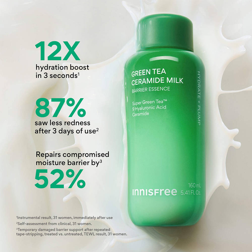 Innisfree Green Tea Ceramide Milky Toner & Barrier Essence