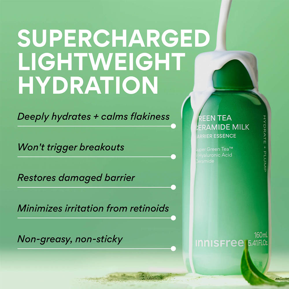 Innisfree Green Tea Ceramide Milky Toner & Barrier Essence