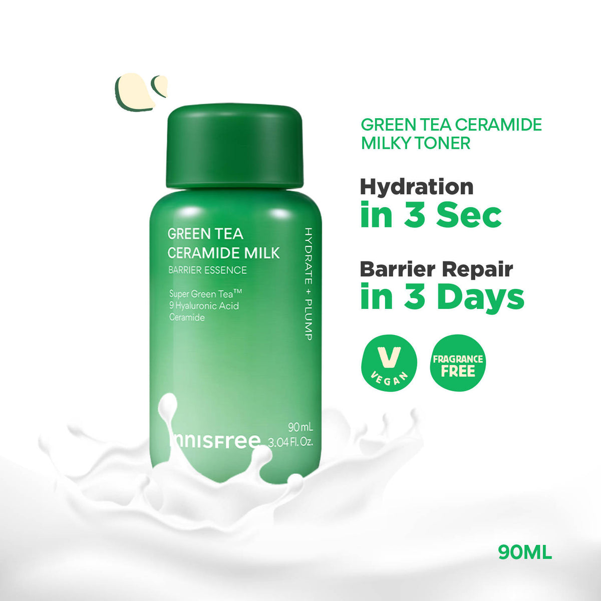 Innisfree Green Tea Ceramide Milky Toner & Barrier Essence