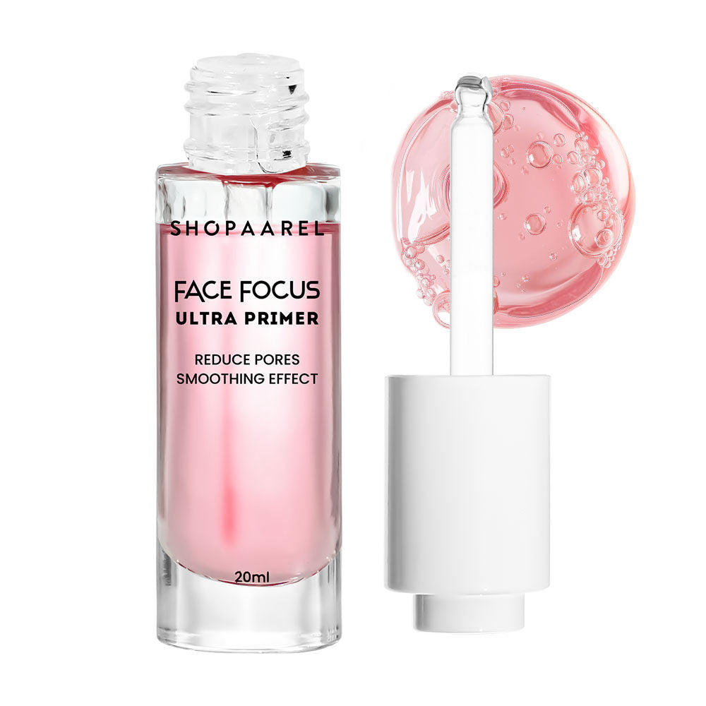 Shopaarel Face Focus Ultra Primer Reduce Pores, Watermelon Extract, Oil Control- Pink (20ml)