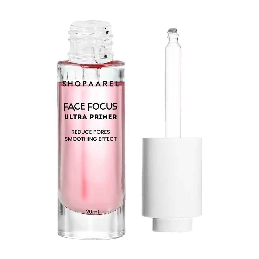 Shopaarel Face Focus Ultra Primer Reduce Pores, Watermelon Extract, Oil Control- Pink (20ml)