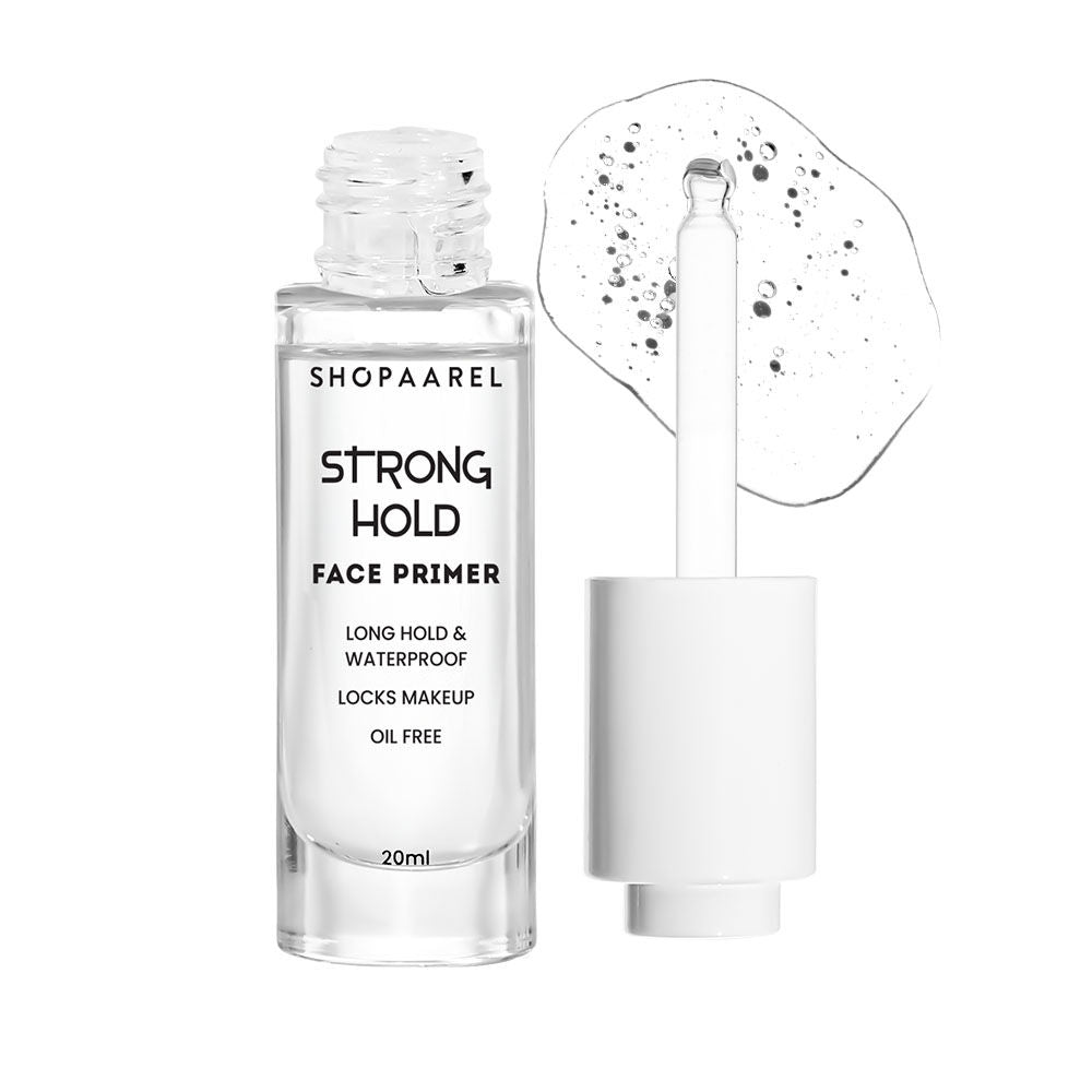Shopaarel Strong Hold Face Primer Long Hold & Waterproof, Locks Makeup Oil Free - Clear Shade (20ml)