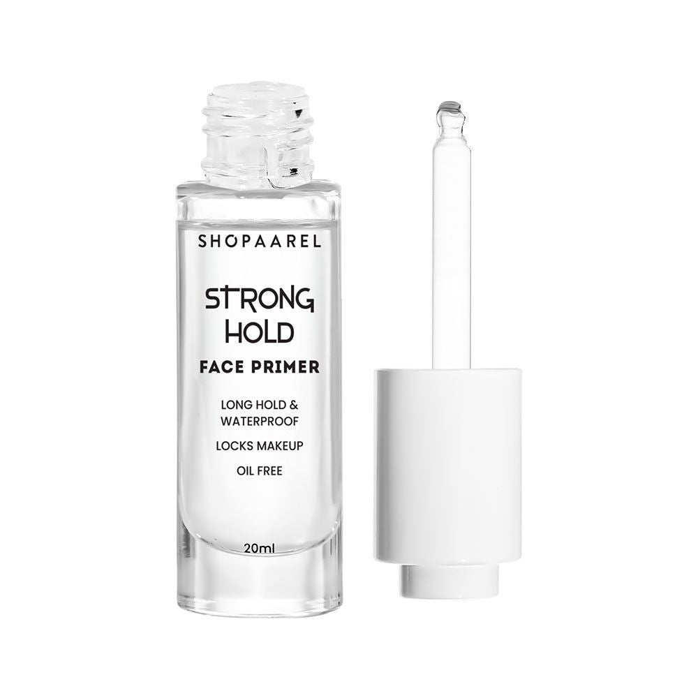 Shopaarel Strong Hold Face Primer Long Hold & Waterproof, Locks Makeup Oil Free - Clear Shade (20ml)