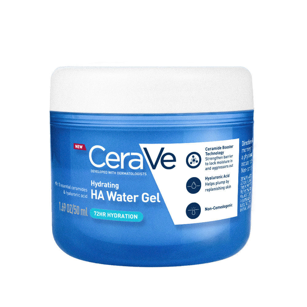 CeraVe HA Water Gel Oil-Free Face Moisturizer with Hyaluronic Acid & Ceramides for Plumpy Hydration (50ml)