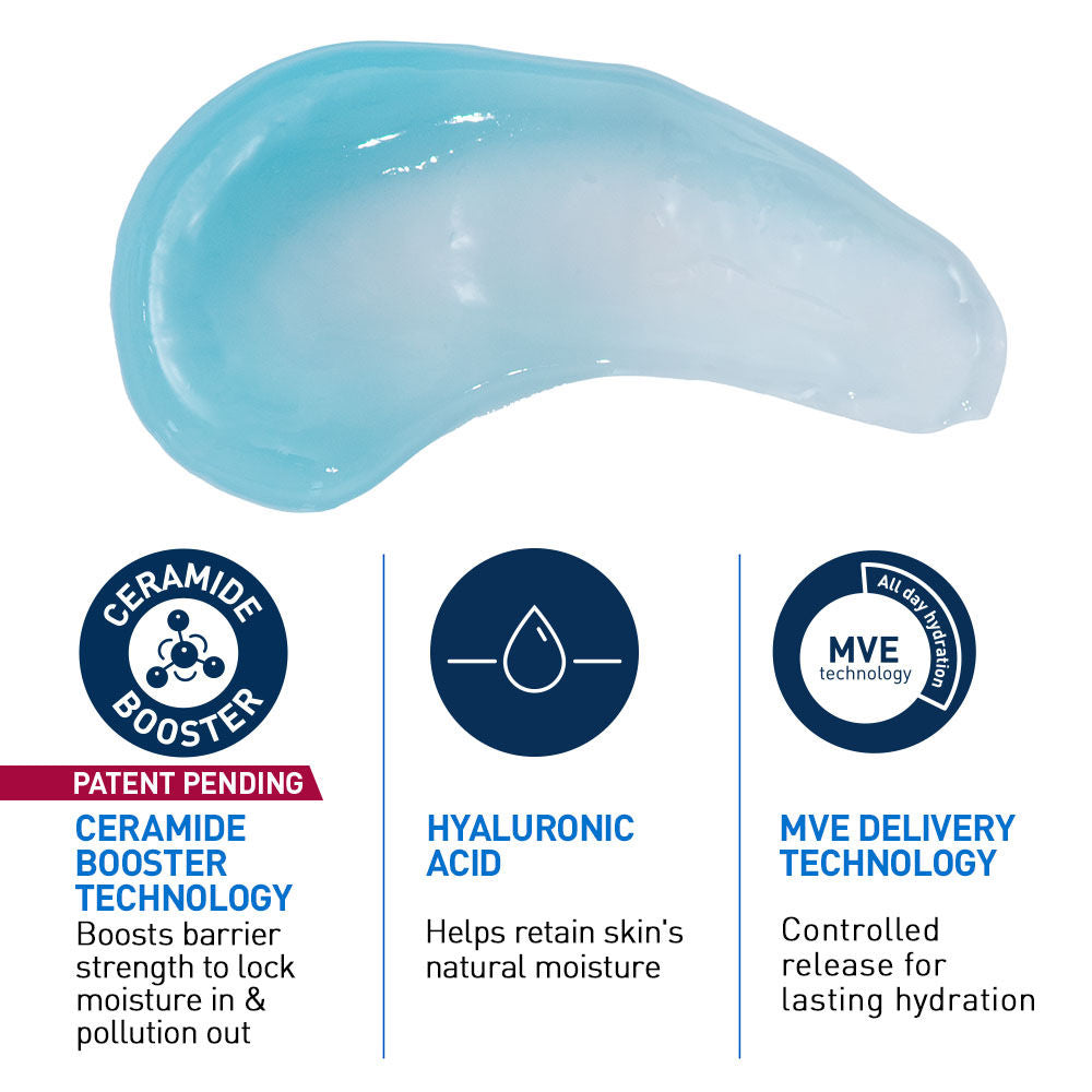 CeraVe HA Water Gel Oil-Free Face Moisturizer with Hyaluronic Acid & Ceramides for Plumpy Hydration (50ml)