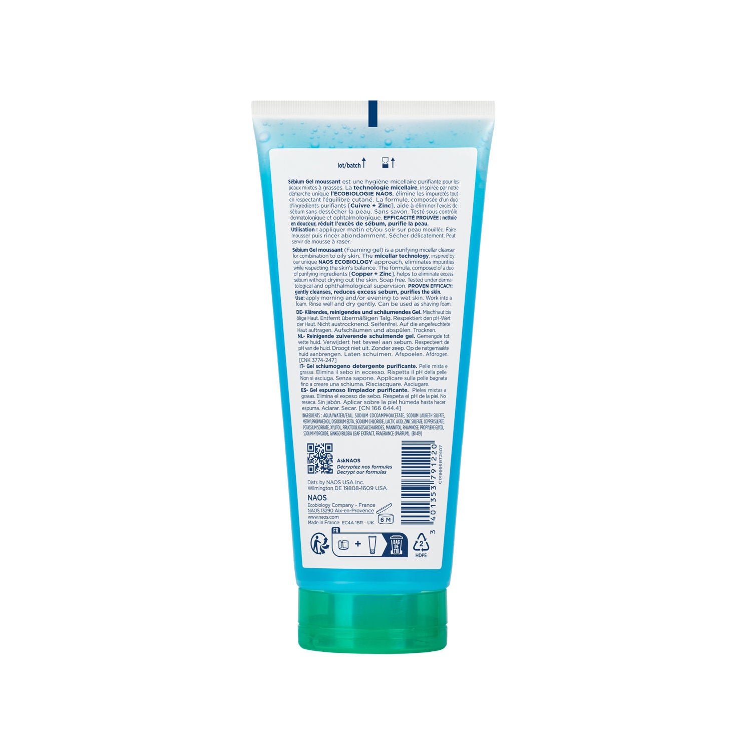Bioderma Cleanser - Sebium Gel Moussant - Acne Defence Cleanser For Oily Acne Prone Skin (100ml)