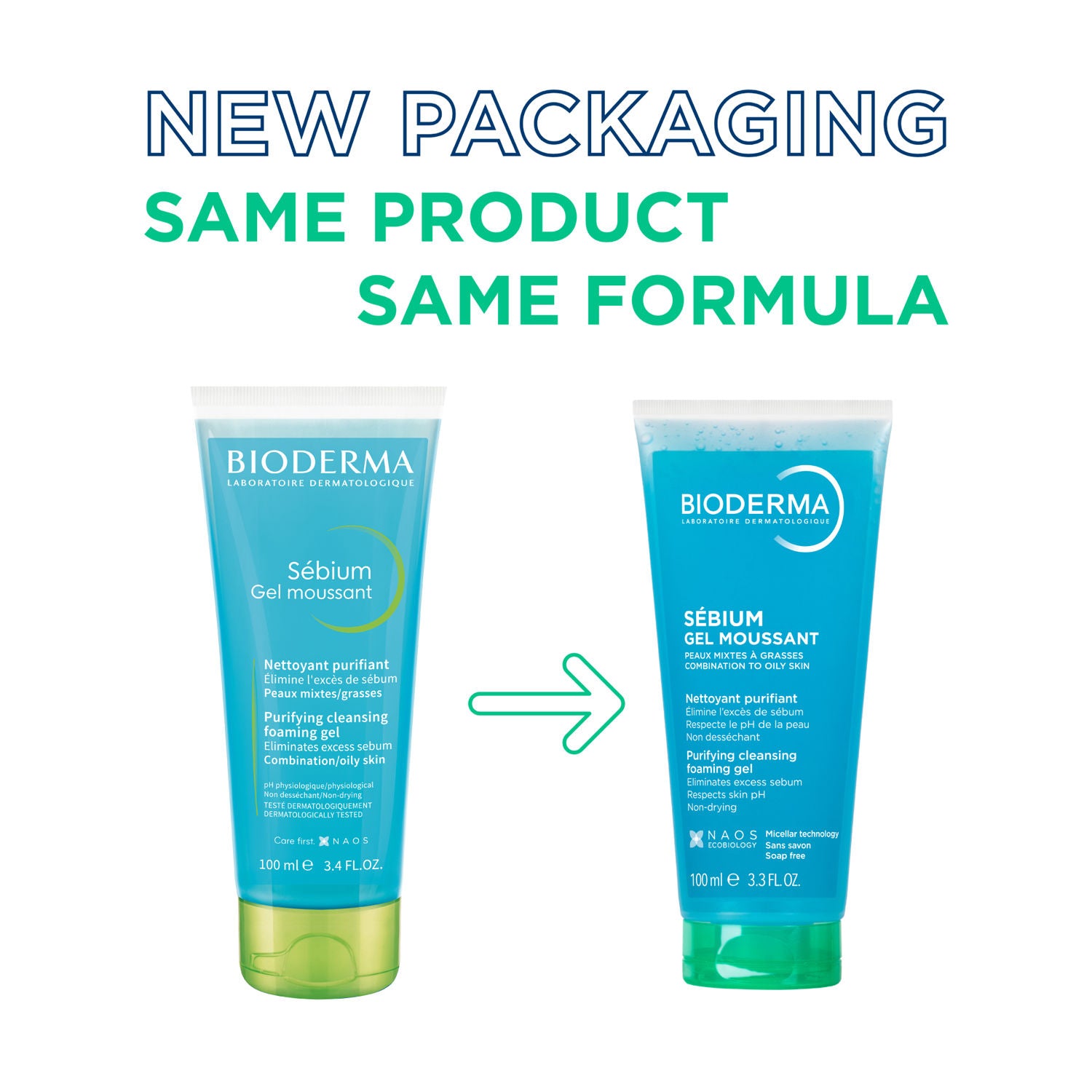 Bioderma Cleanser - Sebium Gel Moussant - Acne Defence Cleanser For Oily Acne Prone Skin (100ml)
