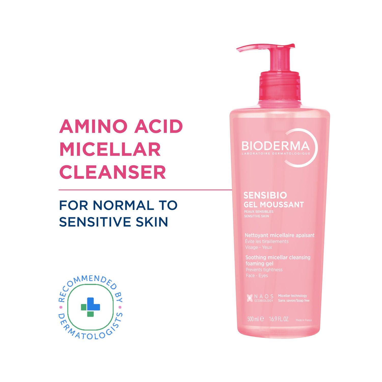 Bioderma Sensibio Gentle Soothing Micellar Cleansing Foaming Gel (500ml)